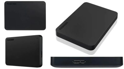 زوایا مختلف از هارد Toshiba Canvio Basics 2TB