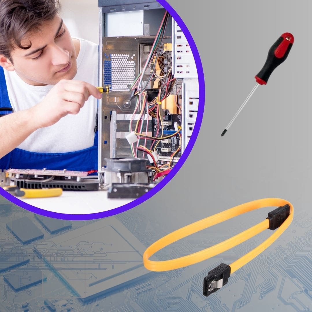 آماده‌سازی تجهیزات و کامپیوتر برای نصب و پیکربندی هارد دیسک