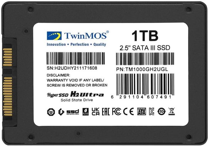 تصویر هارد دیسک SSD TWINMOS تویین موس ( 1 ترابایت)