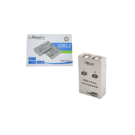 سوئیچ اتوماتیک 2 پورت USB فلزی رویال
