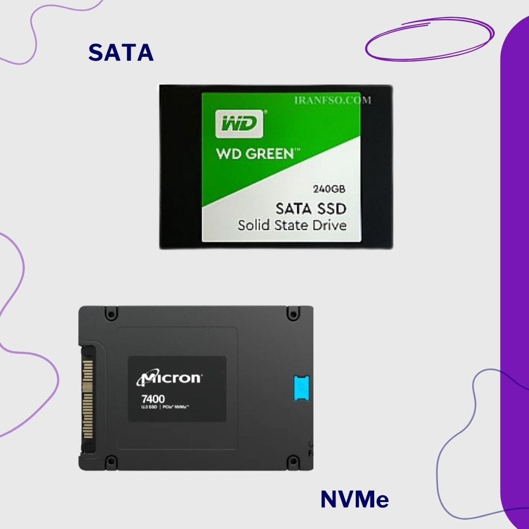 تفاوت SATA و NVMe