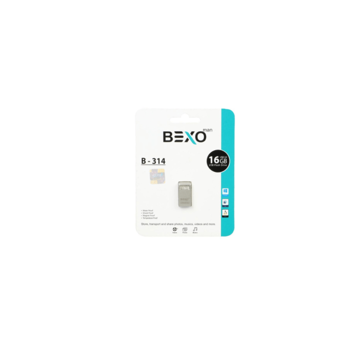 فلش مموری USB 2.0 BEXO مدل B-314 ظرفیت 16GB با گارانتی مادام تسویه دار